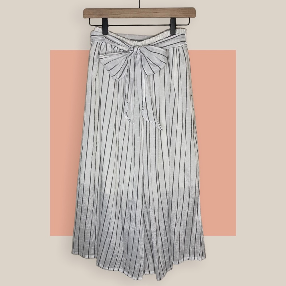 Japanese Striped Gaucho Pants Free Size